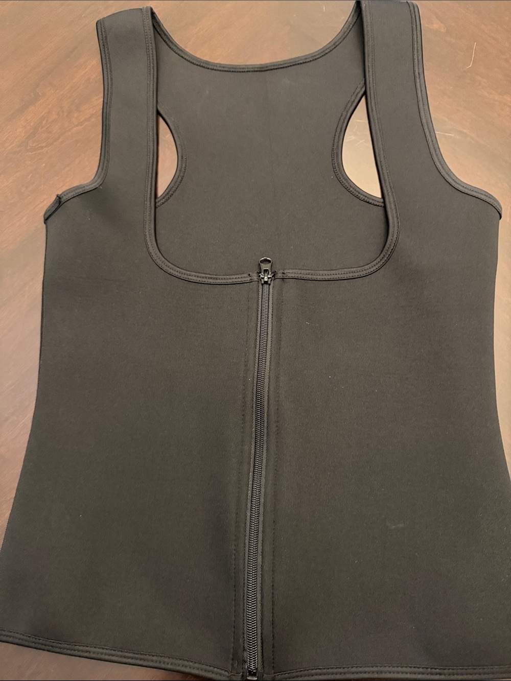 Front-Zip Black Women's Shaping Tank Top